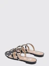rockstud calfskin slide sandals with studs