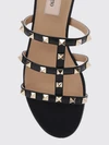 rockstud calfskin slide sandals with studs