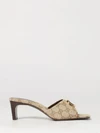 gg jacquard fabric mules with mid-heel and square toe
