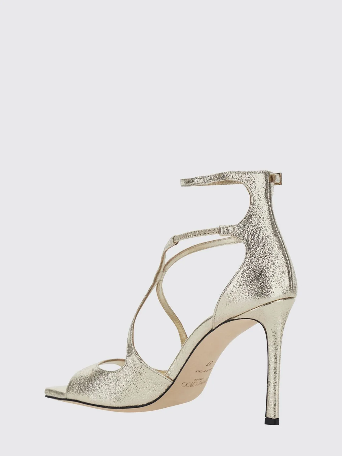 azia laminated nappa sandals with a stiletto heel and square toe