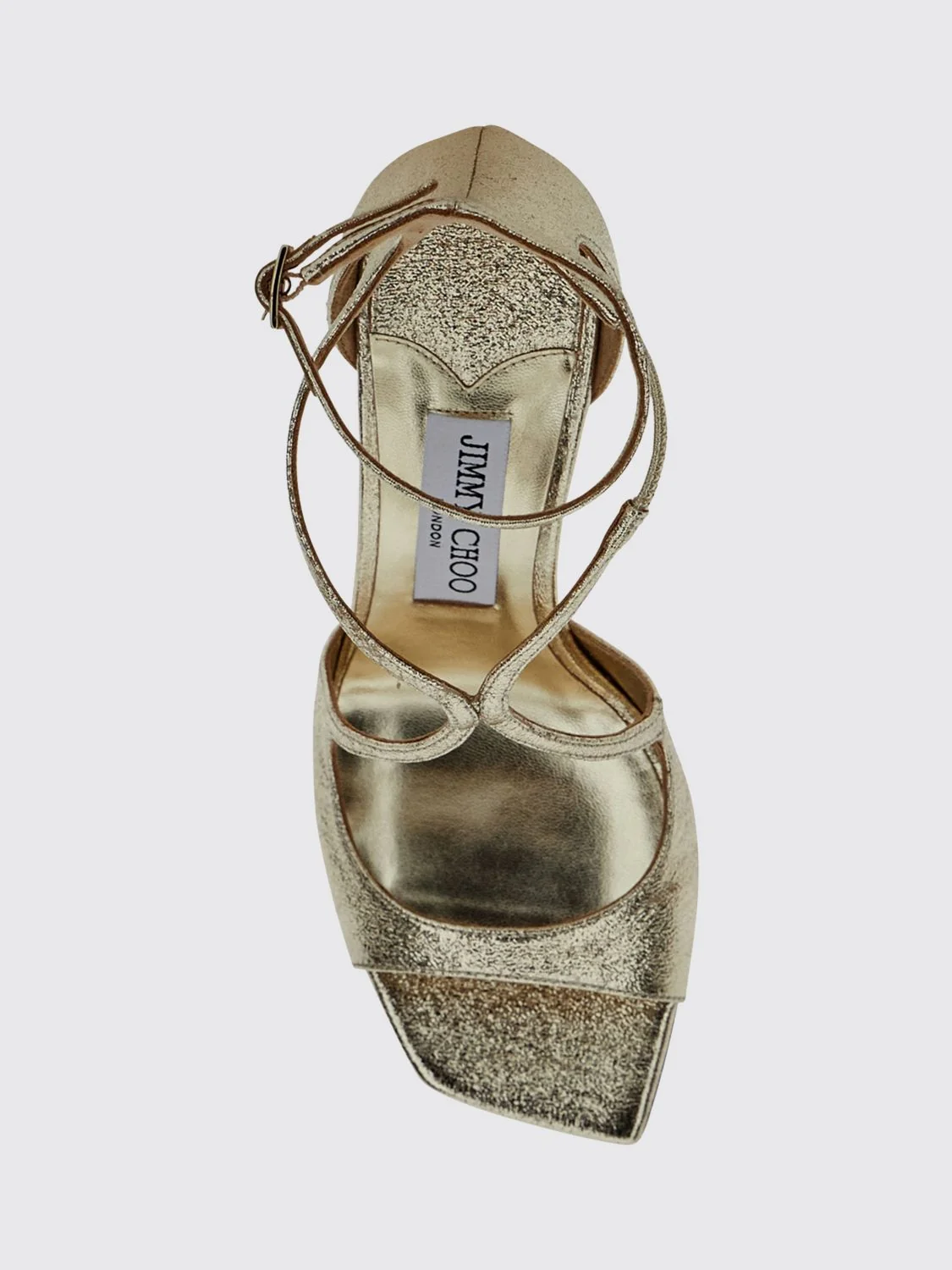 azia laminated nappa sandals with a stiletto heel and square toe