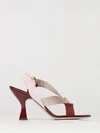 colibrì high-heeled slingbacks in technical fabric with abstract print