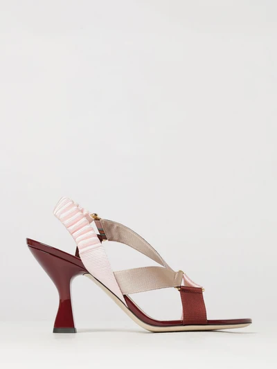 colibrì high-heeled slingbacks in technical fabric with abstract print