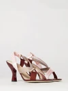 colibrì high-heeled slingbacks in technical fabric with abstract print