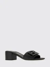 baguette mid-heeled calfskin mules with ff monogram