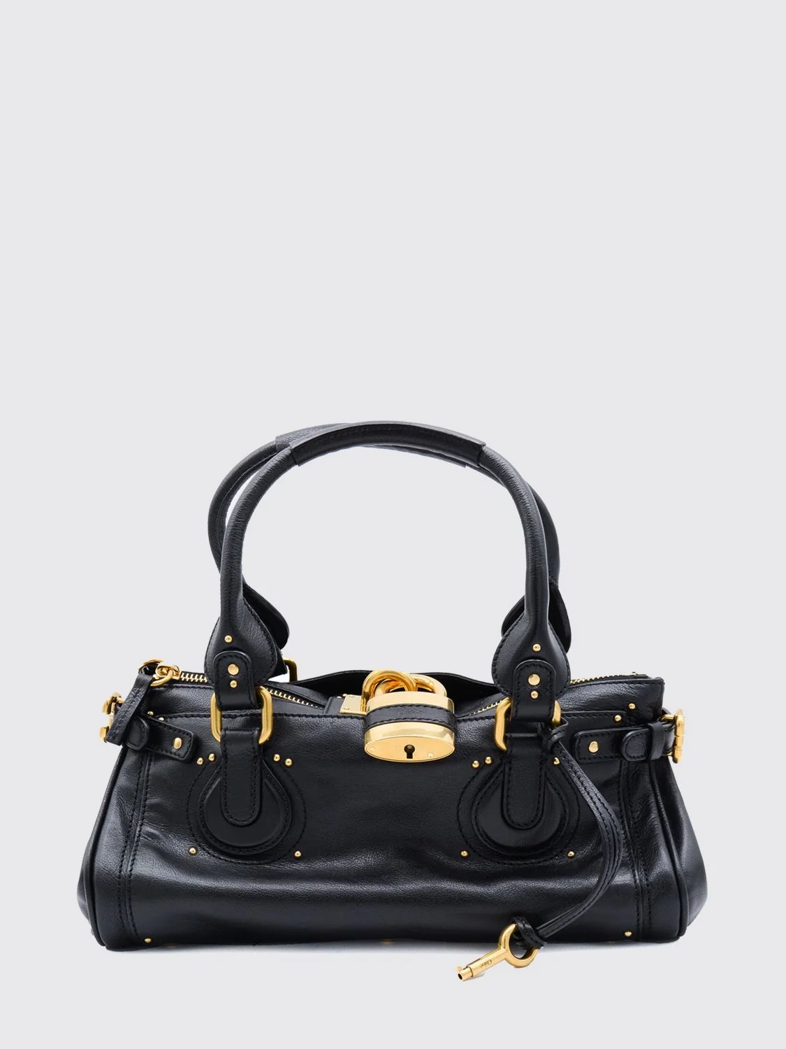CHLOÉ OS chloé paddington calfskin shoulder bag with iconic padlock