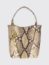 spin mini bag chloé in python-print leather with removable strap