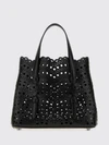 small mina perforated smooth calfskin leather handbag
