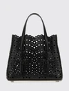 small mina perforated smooth calfskin leather handbag