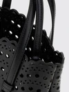 small mina perforated smooth calfskin leather handbag