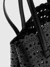 small mina perforated smooth calfskin leather shoulder bag