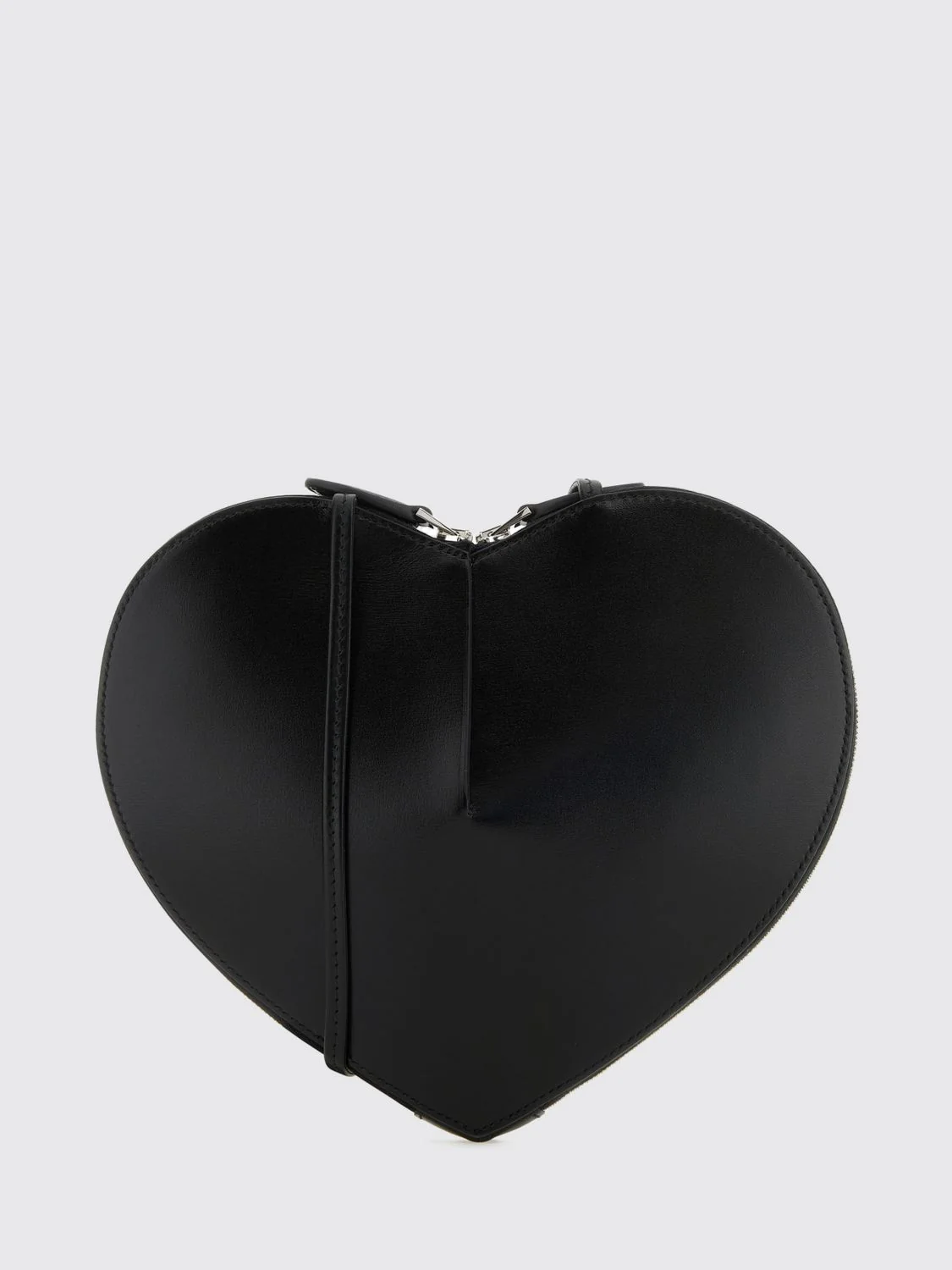 ALAÏA OS le cœur heart-shaped leather crossbody mini bag with zip closure