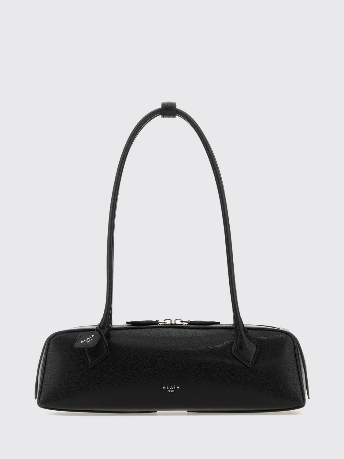 le teckel rectangular leather shoulder bag with double handle