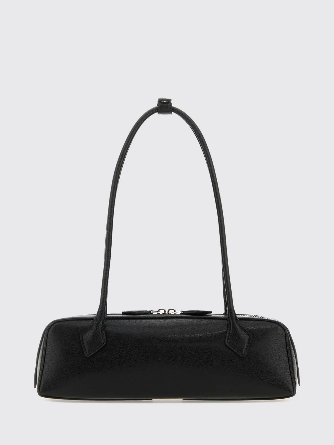 le teckel rectangular leather shoulder bag with double handle