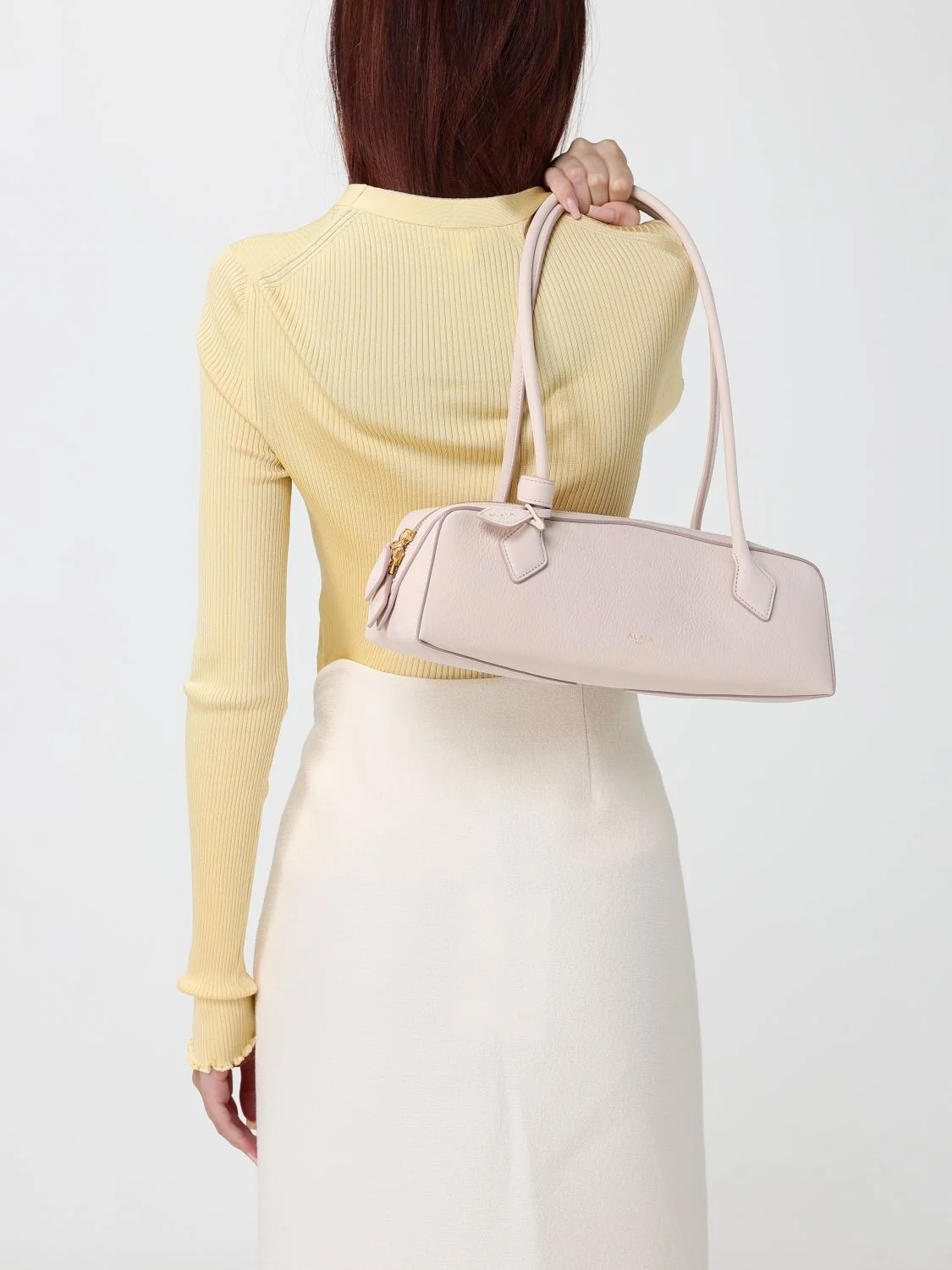 medium le teckel calfskin leather and nubuck shoulder bag
