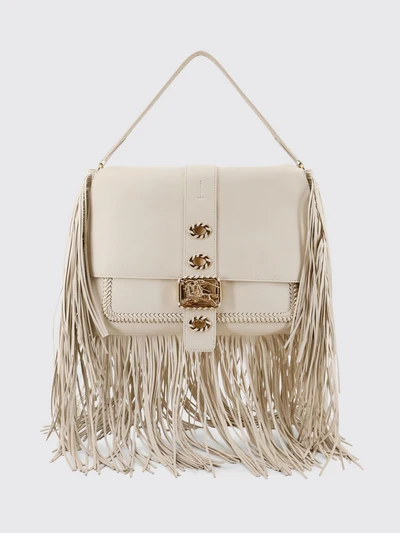 rider fringed calfskin shoulder bag with ekd logo