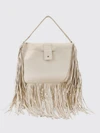 rider fringed calfskin shoulder bag with ekd logo