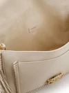 rider fringed calfskin shoulder bag with ekd logo