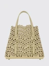 mina perforated nubuck handbag with removable pouch
