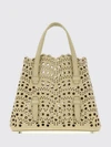mina perforated nubuck handbag with removable pouch