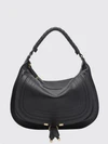 marcie shoulder bag chloé in calfskin leather with braided handle