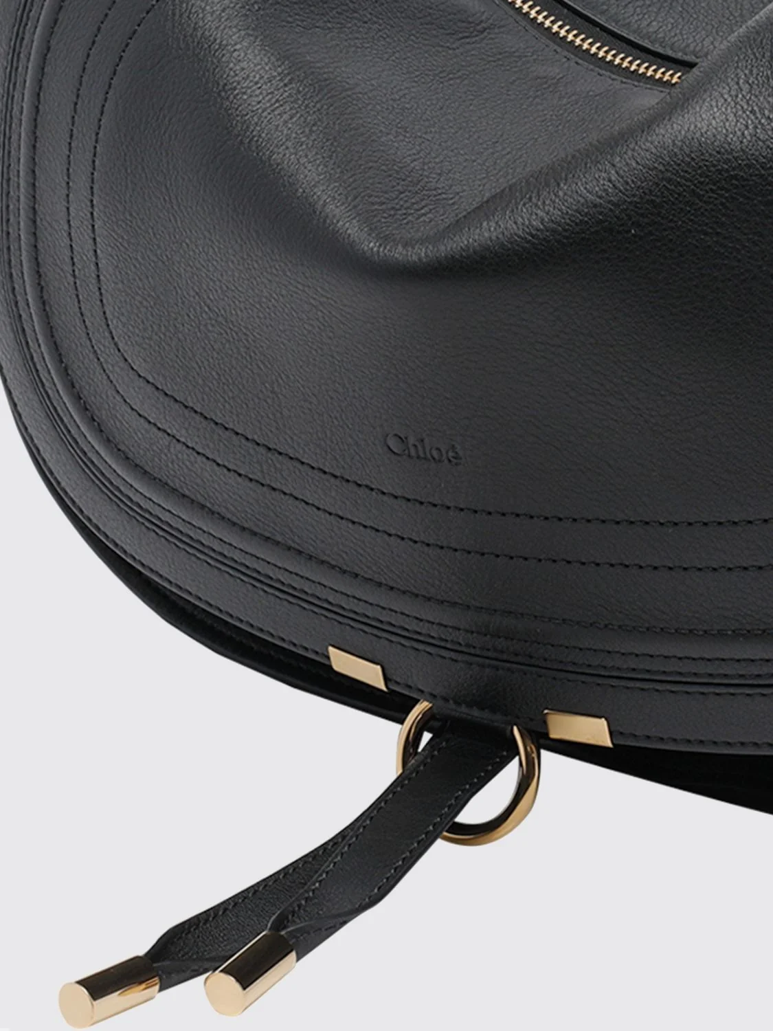marcie shoulder bag chloé in calfskin leather with braided handle