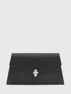 mini bag in croc-effect calfskin leather with skull