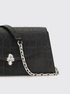 mini bag in croc-effect calfskin leather with skull