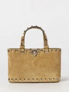 rockstud mini handbag in leather with embroidery and studs