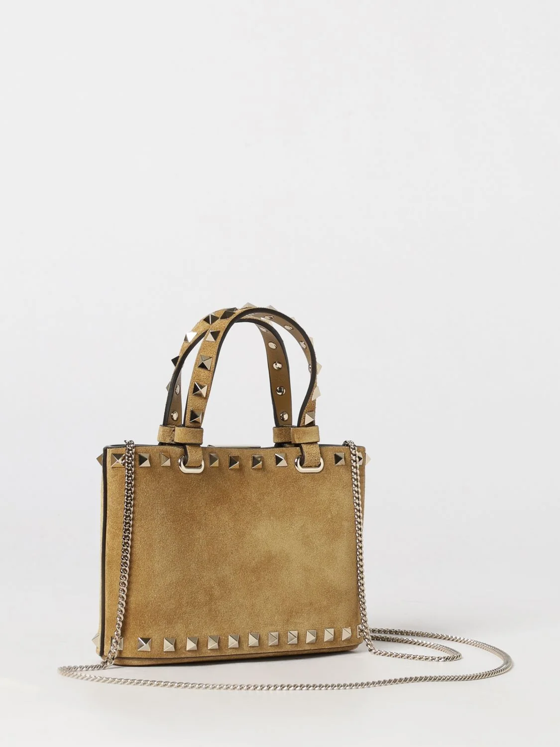 VALENTINO GARAVANI OS rockstud mini handbag in leather with embroidery and studs