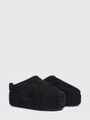 alaska suede platform mules with shearling lining