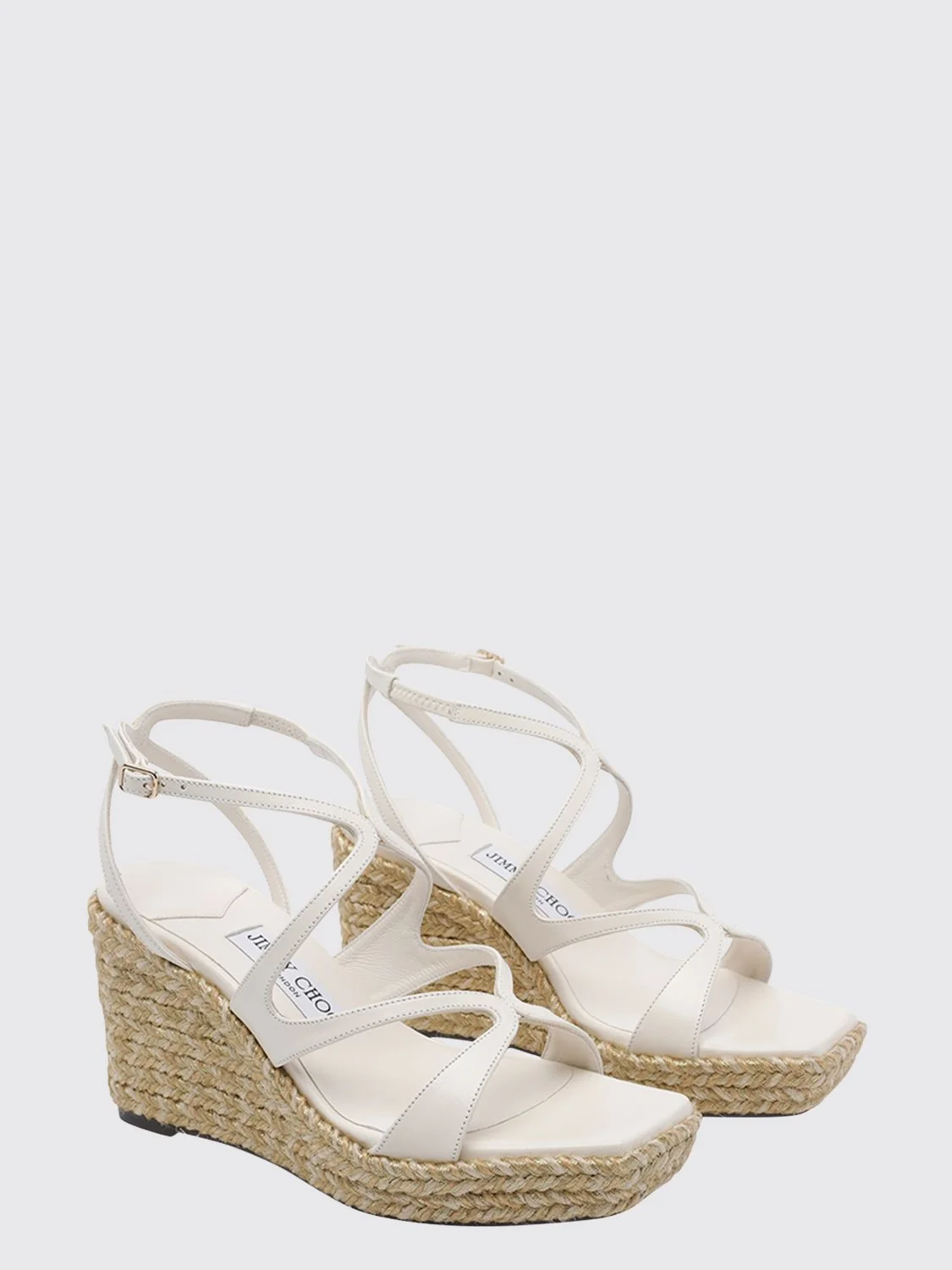 ayla square-toe leather wedge sandals
