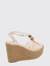 lemi beaded laminated leather wedge sandals