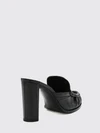 le loafer high-heeled mules in eel leather with ysl monogram