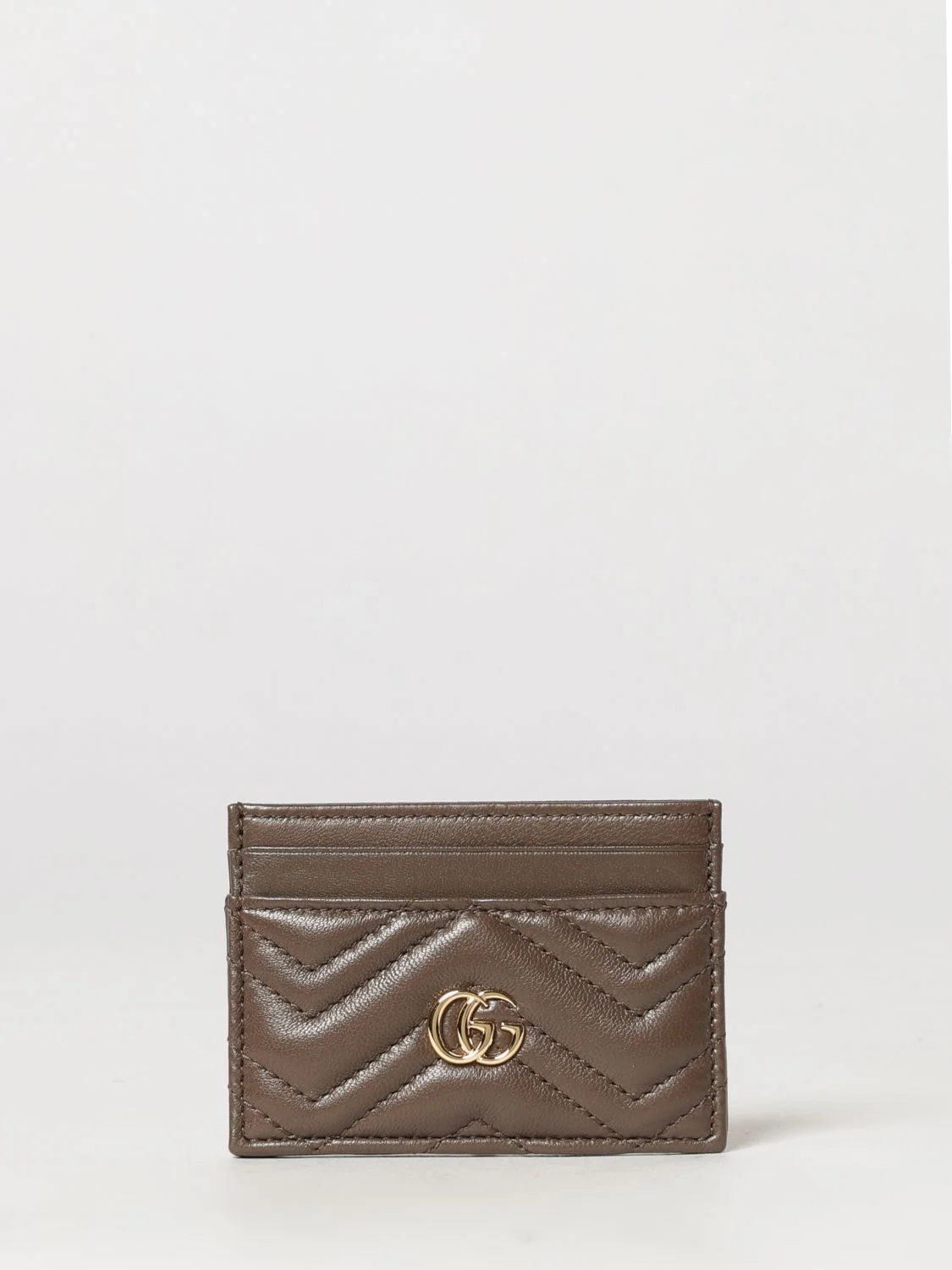 GUCCI OS gg marmont quilted chevron nappa leather card holder