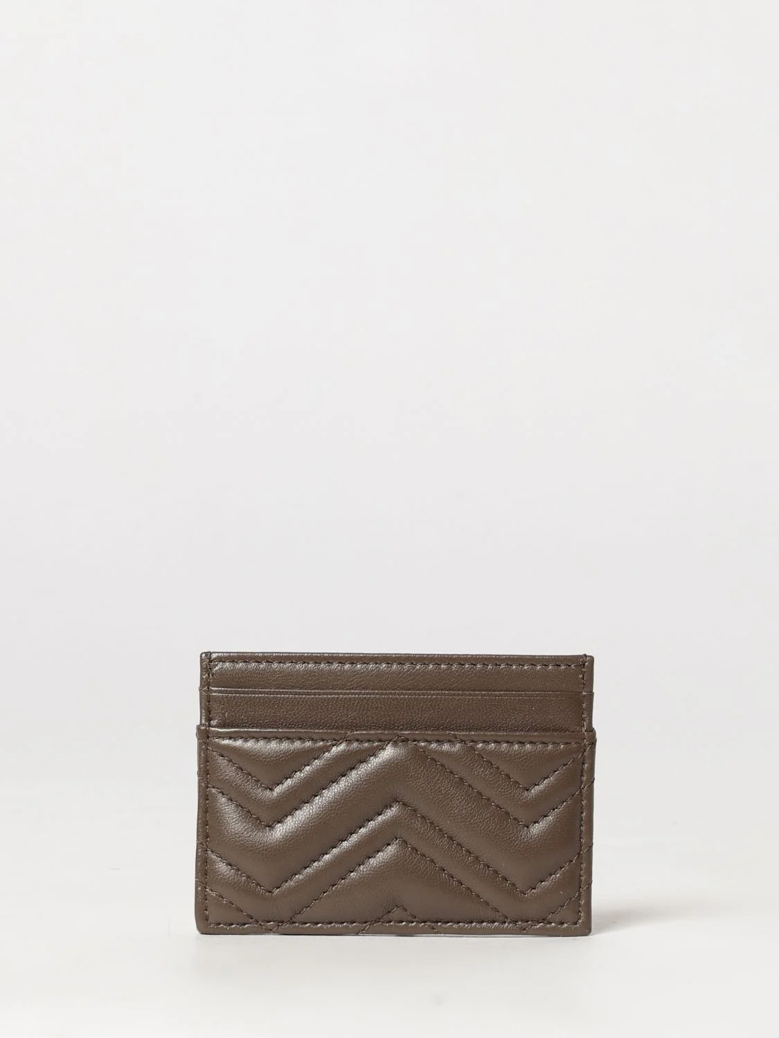 GUCCI OS gg marmont quilted chevron nappa leather card holder