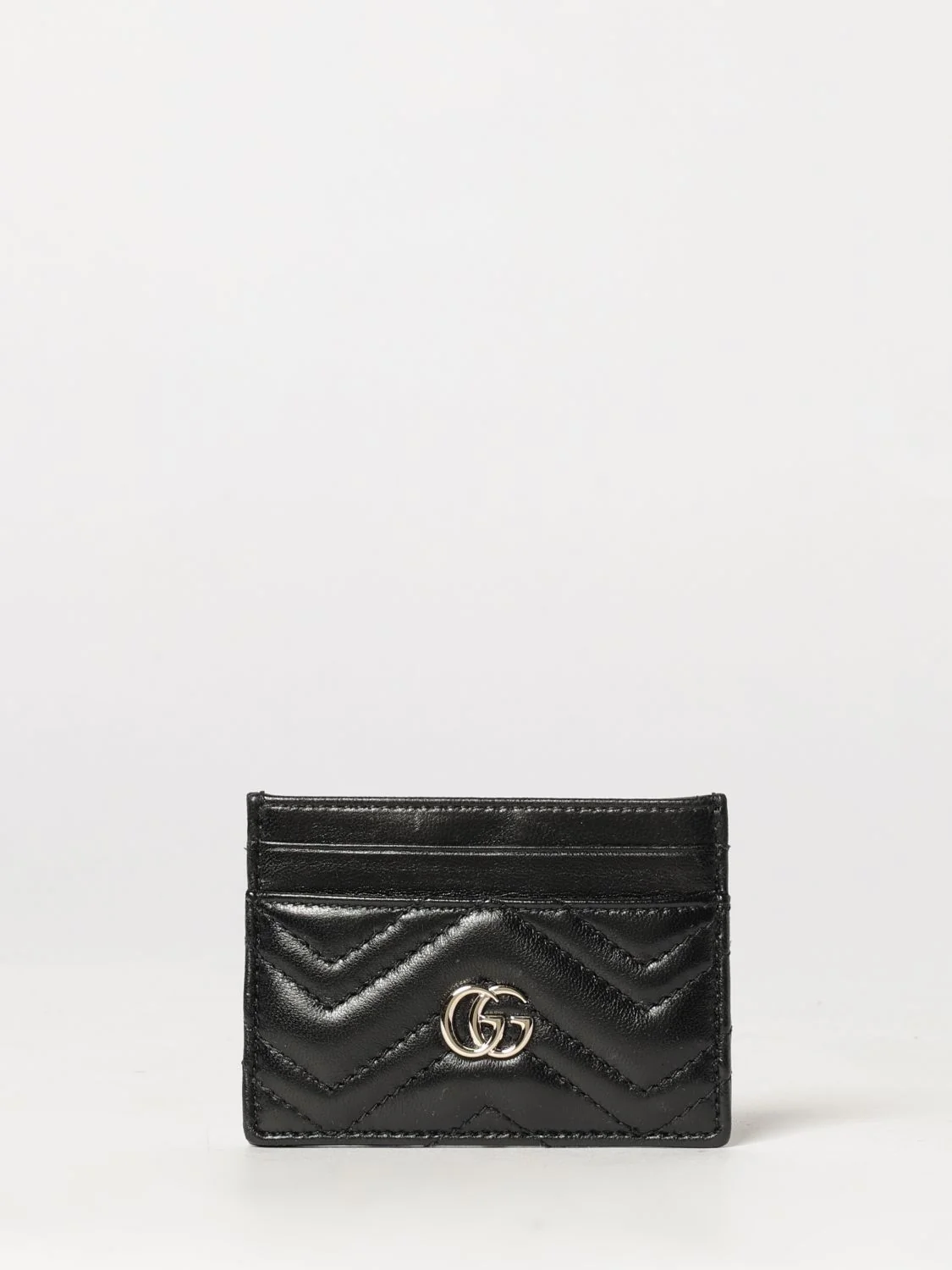 gg marmont quilted chevron nappa leather card holder