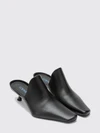 emily calfskin mules with square toe and flared heel