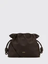 flamenco medium calfskin leather bucket bag with drawstring