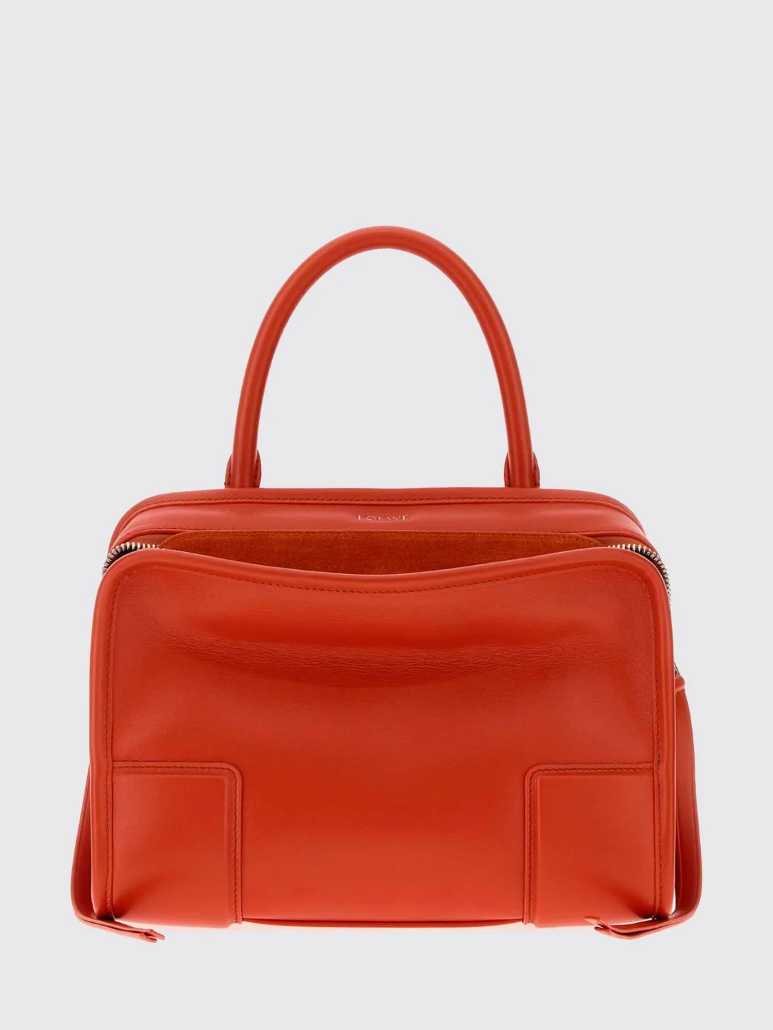 LOEWE OS small amazona calfskin leather handbag with embossed logo