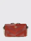 panthea suede crossbody bag with vlogo and rhinestones