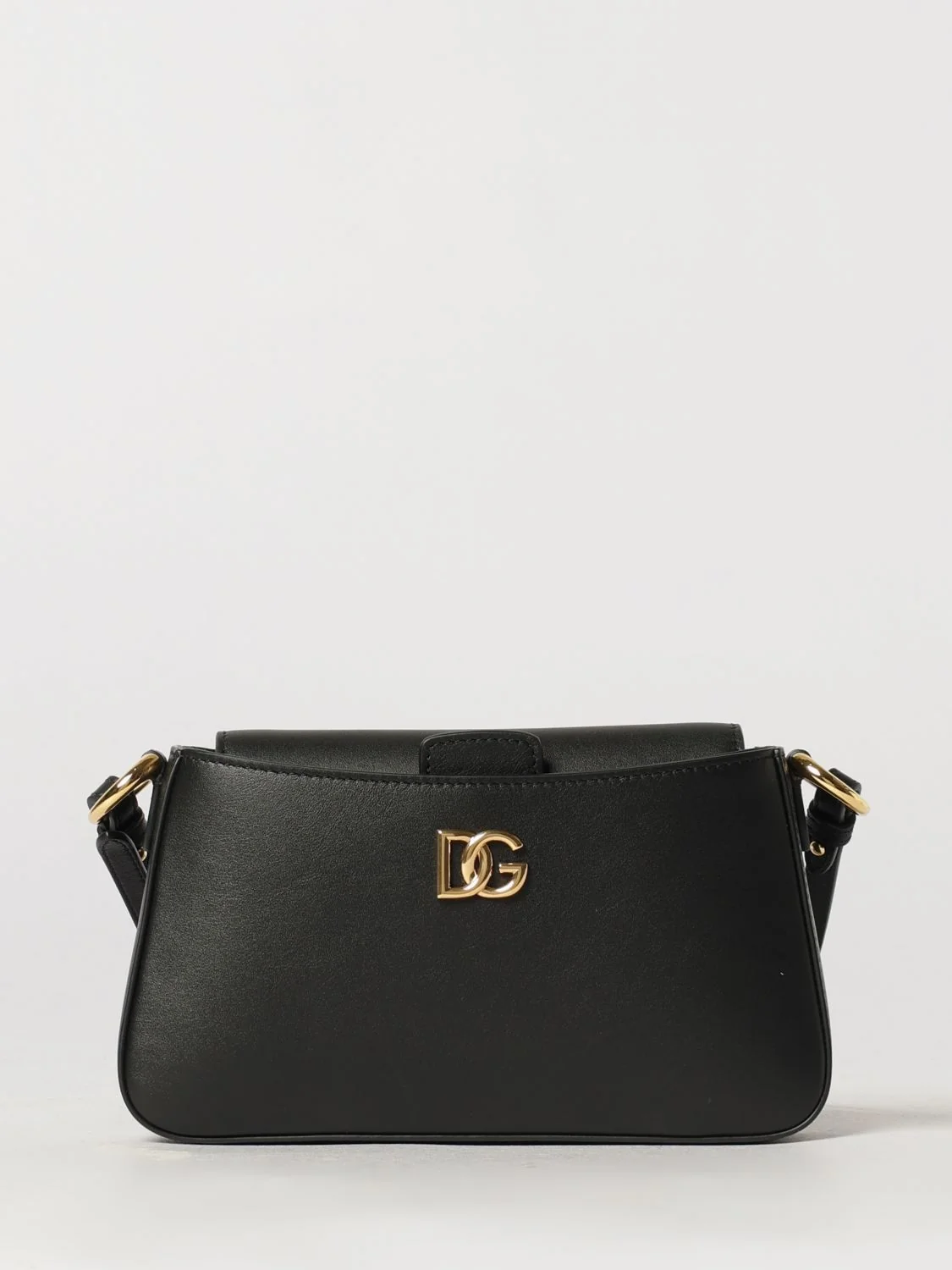 DOLCE amp; GABBANA OS mini shoulder bag in smooth leather with dg logo