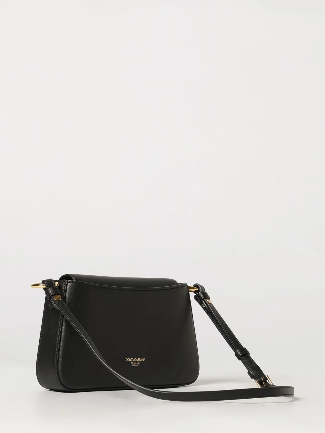 mini shoulder bag in smooth leather with dg logo