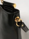 vittoria calfskin leather handbag with removable shoulder strap