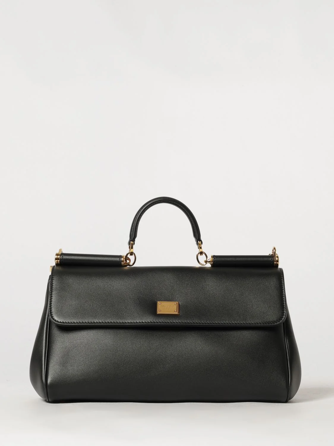 DOLCE amp; GABBANA OS my sicily leather handbag with padlock and shoulder strap