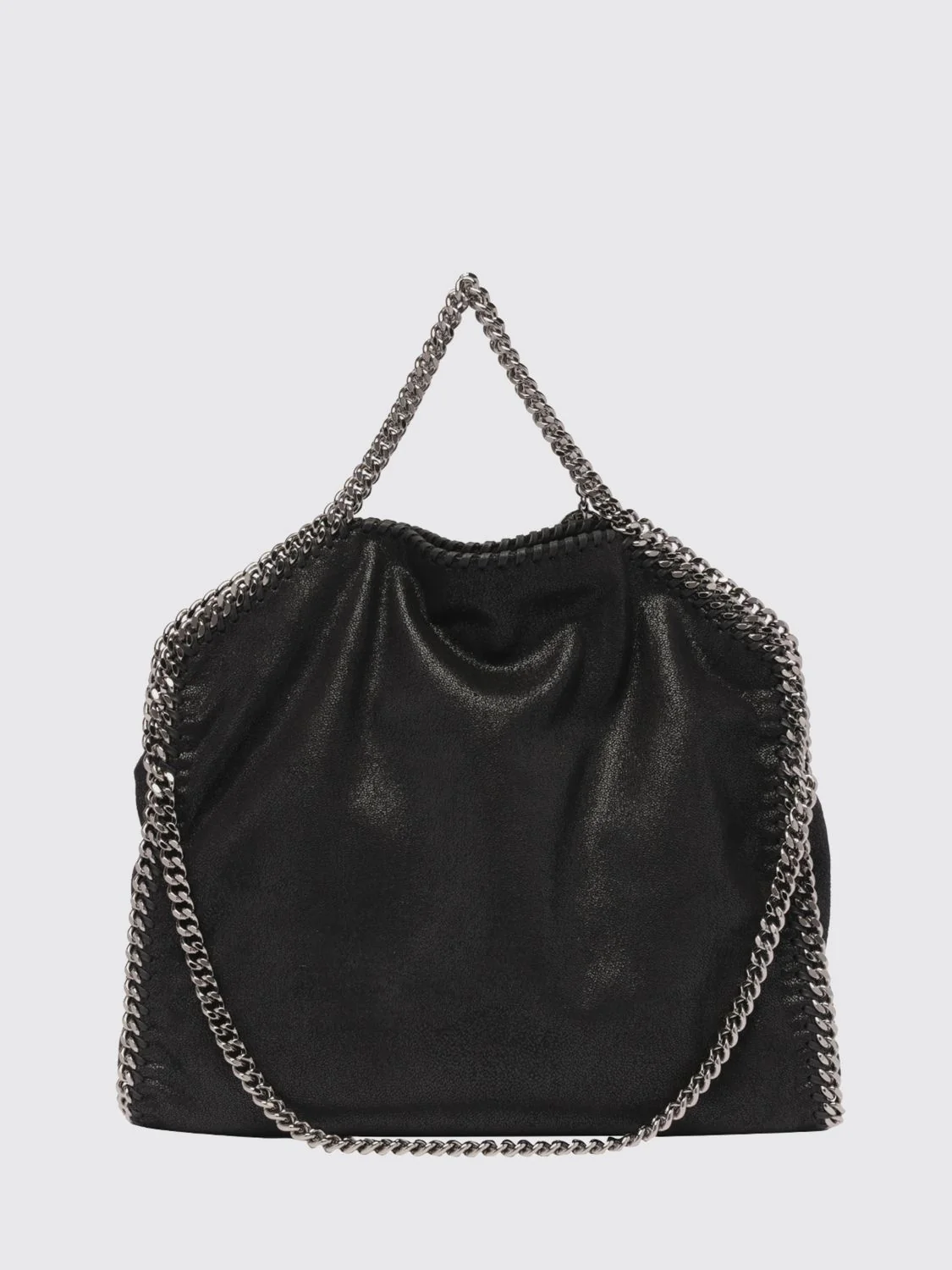 STELLA MCCARTNEY OS falabella large tote bag in alter mat with chain trims