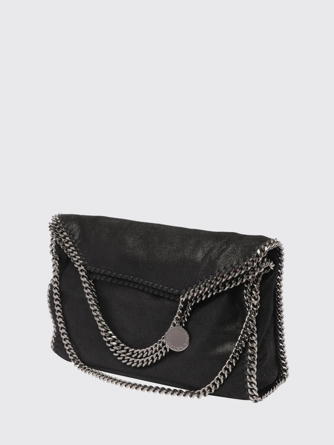 falabella large tote bag in alter mat with chain trims