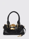 paddington handbag chloé in leather with padlock and studs