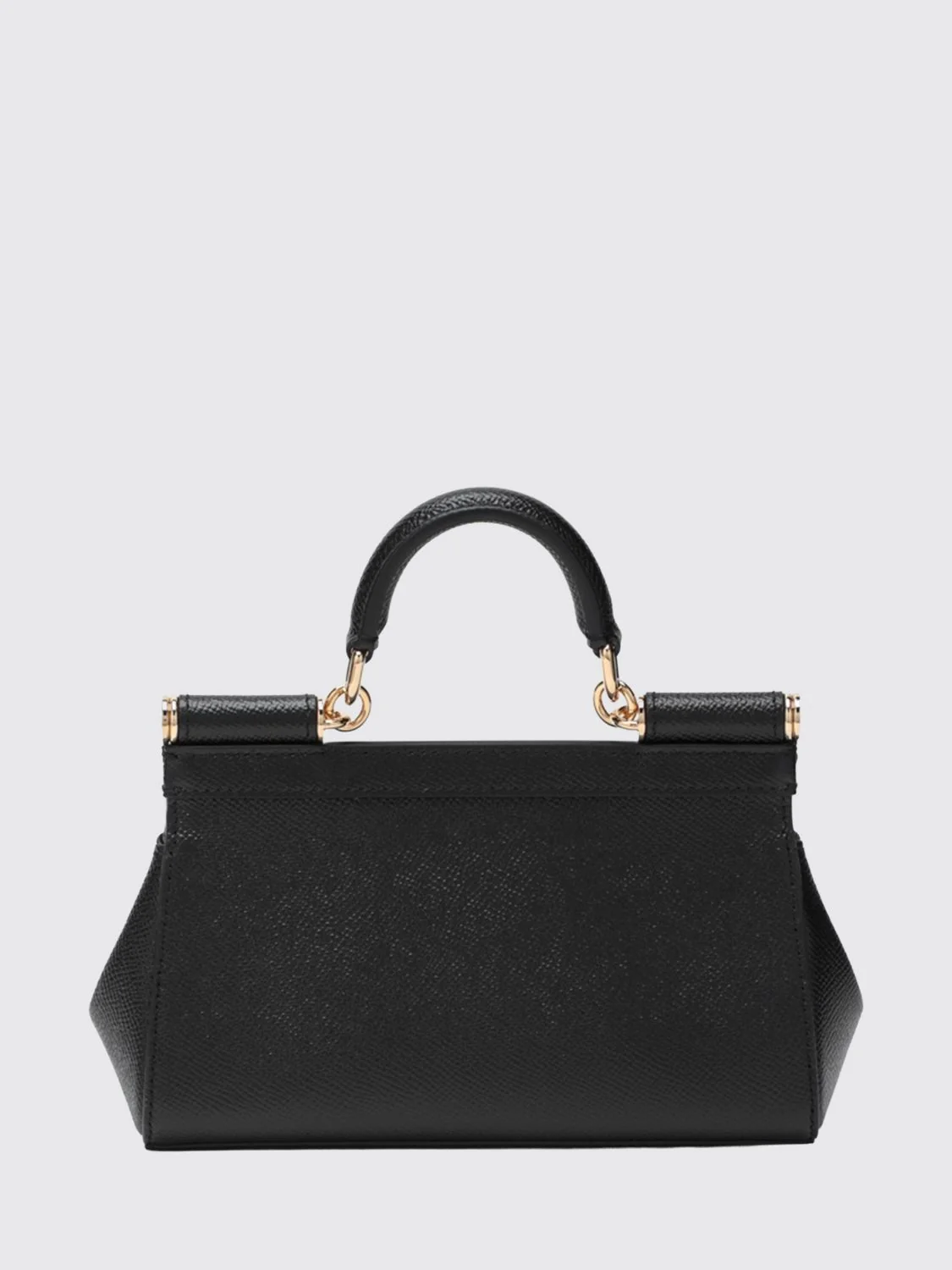 DOLCE amp; GABBANA OS sicily mini grained calfskin handbag