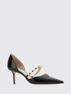 aurelie patent leather pumps with pearls and stiletto heel